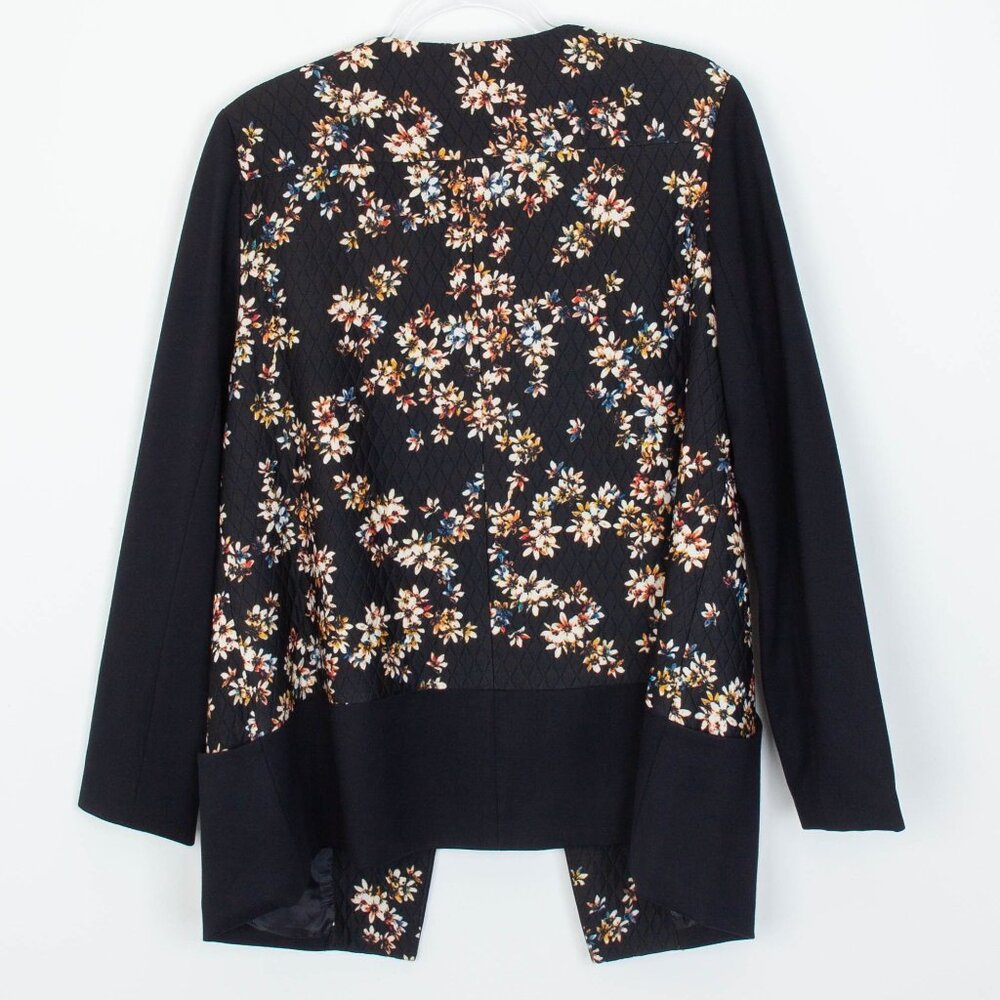 Logo Lori Goldstein Womens Quilted Floral Jacket Size‎ 16 Black Lagenlook Fairy - Picture 7 of 9